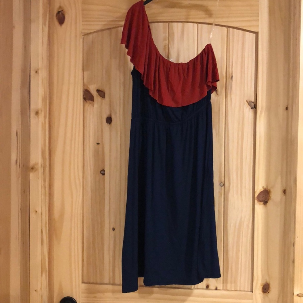Color me Red One Shoulder Dress